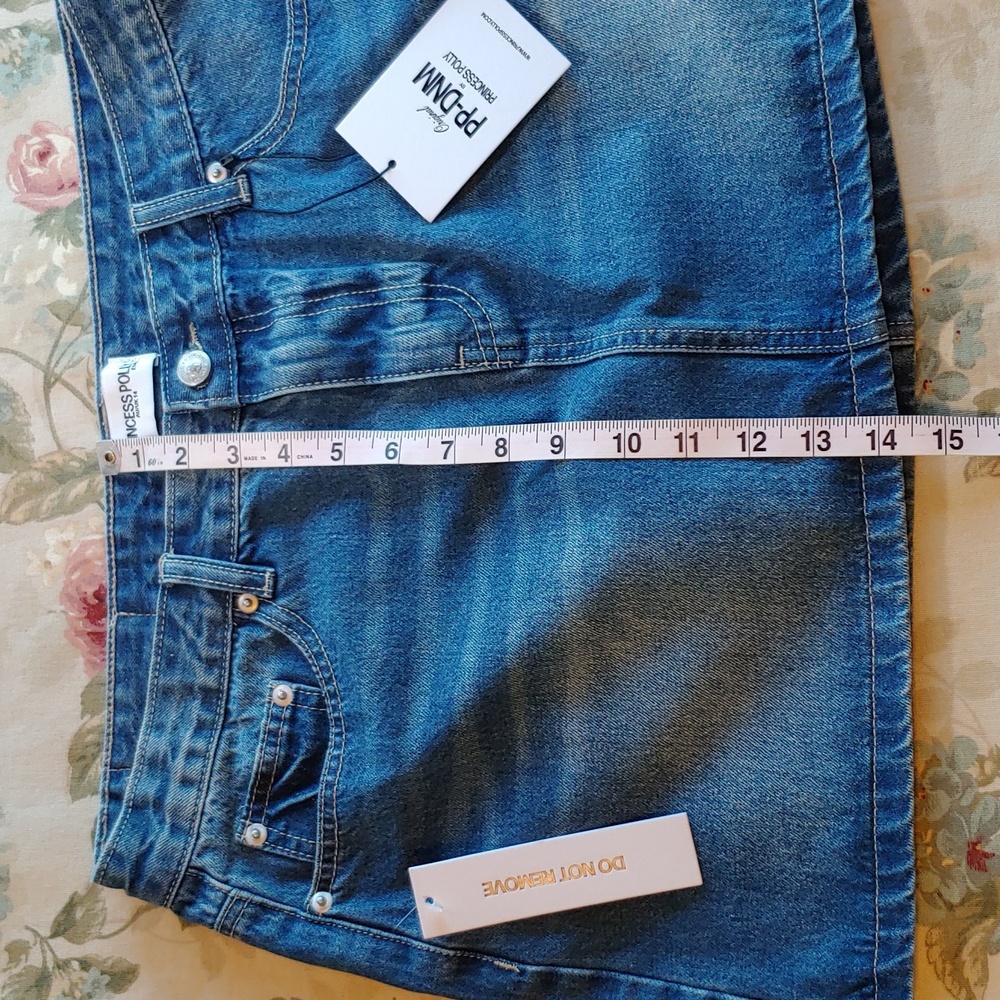 PP-DNM Princess Polly Arrte Mid-Rise Blue Denim Skirt Women's 10 NEW NWT - Picture 8 of 17
